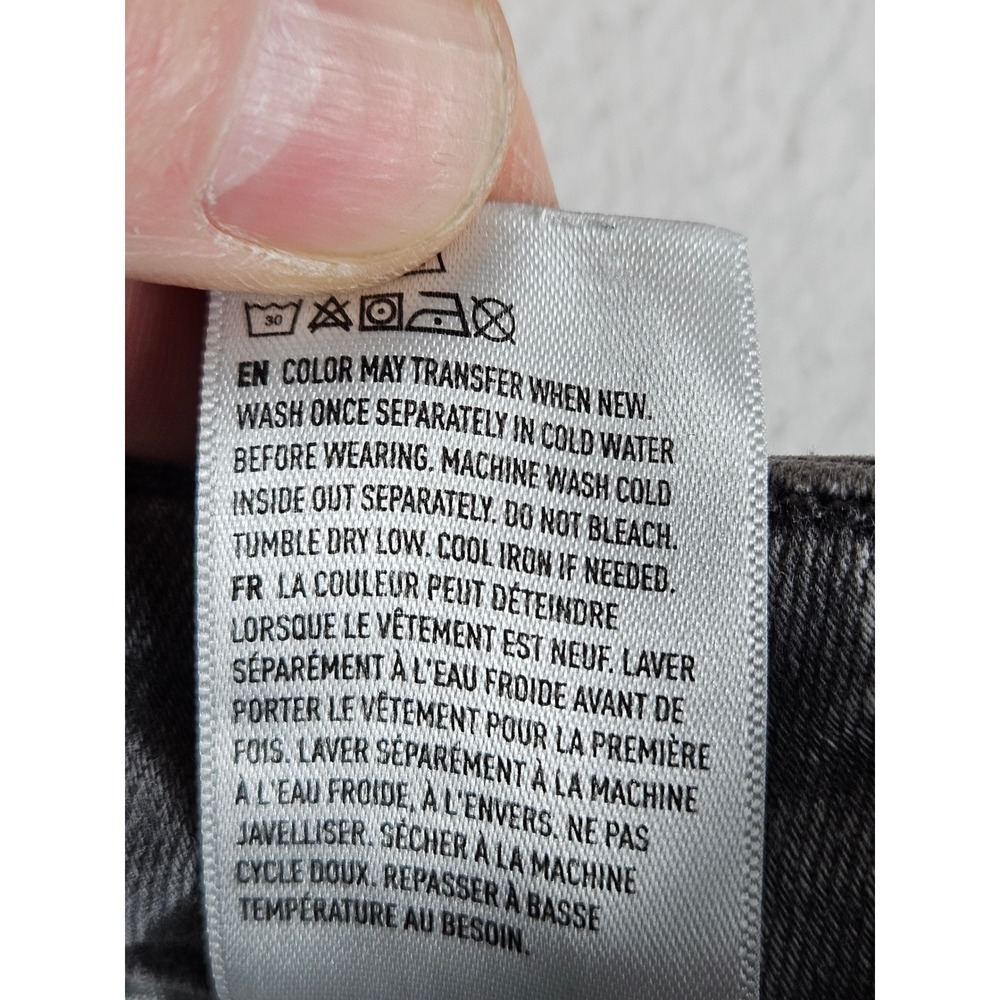 American Eagle Super Hi-Rise Jegging Gray Distressed Next Level Stretch Size 6 - Picture 8 of 12